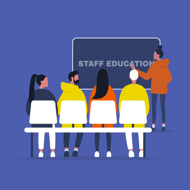 员工教育。办公室工作坊和研讨会。人力资源。的职业生涯。现代的工人。平面可编辑矢量插图，剪辑艺术图片下载