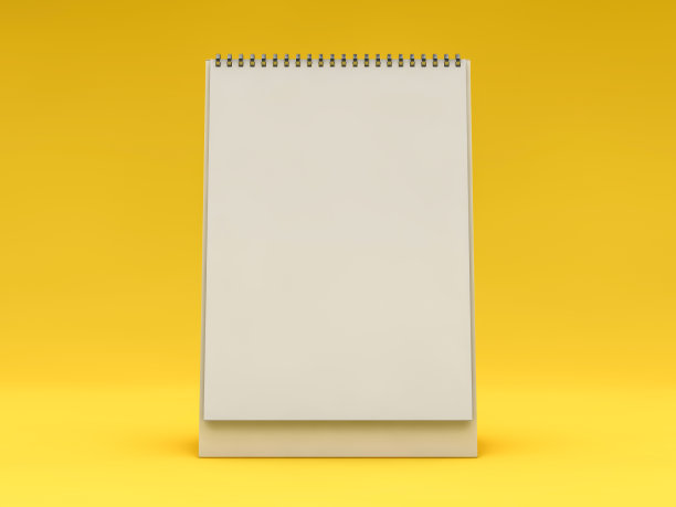 空的立式台历。模型设计理念。3 d图片下载