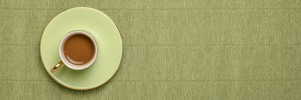 绿色的咖啡和复印空间图片下载