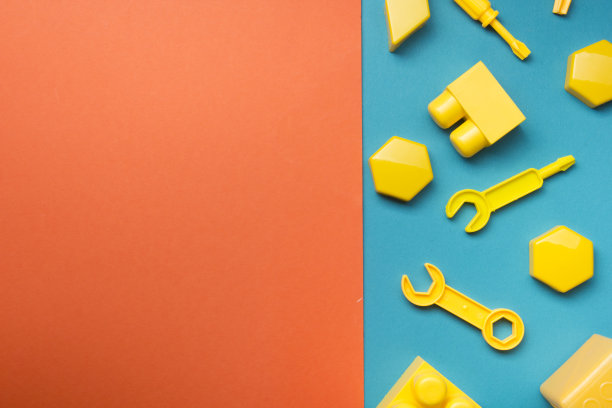 孩子的玩具背景。文本复制空间图片下载