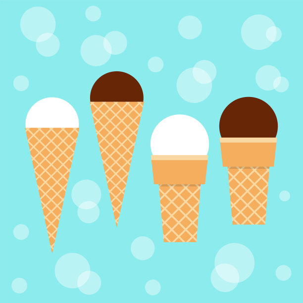 香草和巧克力冰淇淋图片下载