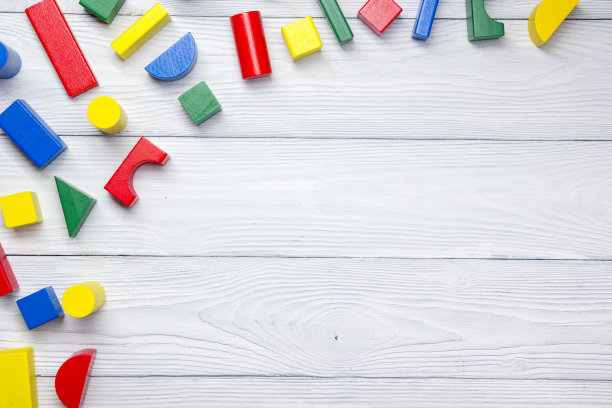 孩子的玩具背景。文本复制空间图片下载