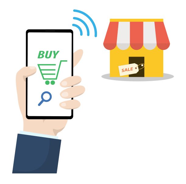 人的手拿着手机在网上购物图片下载