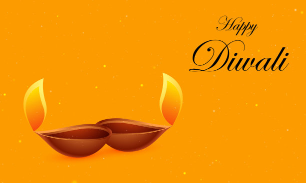 燃烧的Diwali快乐的背景图片下载