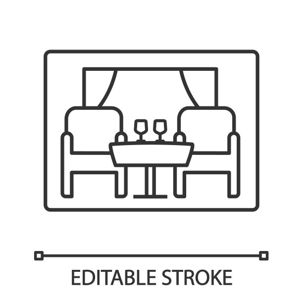 餐厅线性图标图片下载
