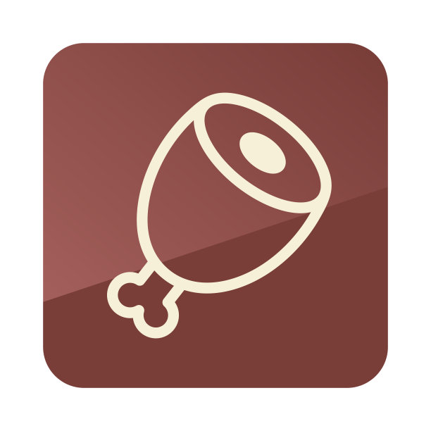 肉腿矢量图标图片下载