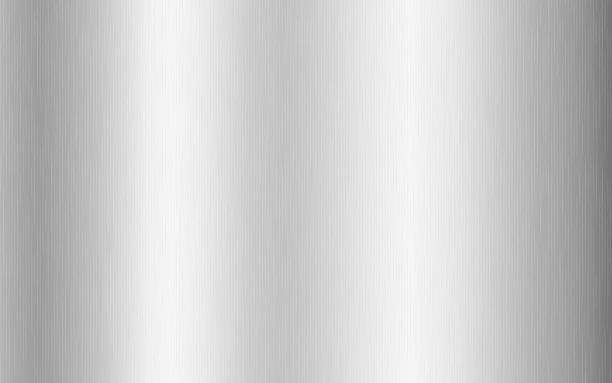 银色金属渐变带划痕。泰坦、钢、铬、镍箔表面纹理效果。矢量图图片下载