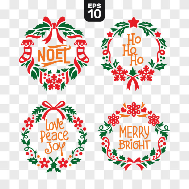 冬季圣诞花环切割文件收集与报价图片下载
