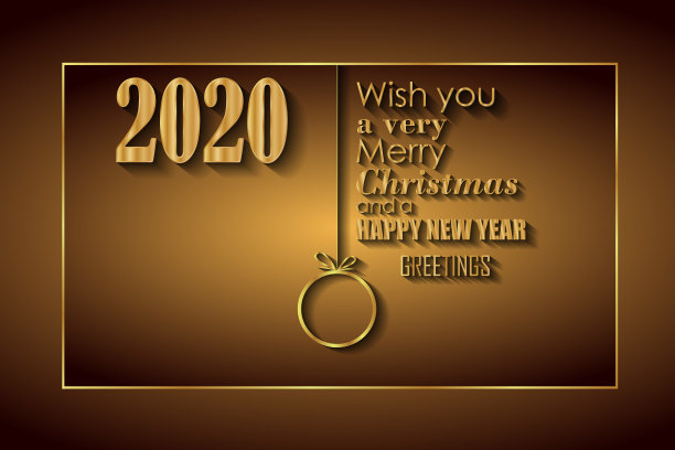 2020新年快乐背景为您的季节邀请，贺卡或圣诞节。图片下载