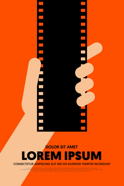 电影和电影海报设计模板背景复古复古的风格图片下载