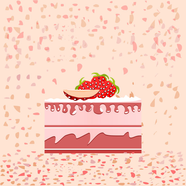 生日快乐蛋糕派对上粉红色的背景或图案丝带矢量设计图片下载