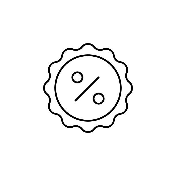 黑色星期五促销折扣线条图标图片下载