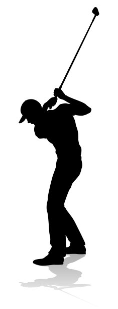 高尔夫球手高尔夫运动员剪影图片下载