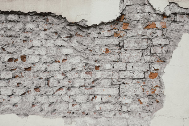 裂缝的砖墙图片下载