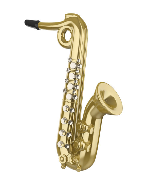 萨克斯乐器孤立图片下载