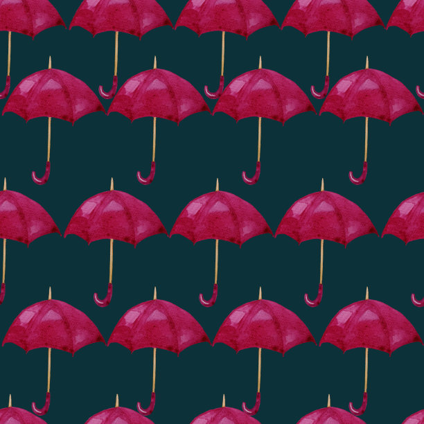 无缝图案与亮粉色伞图片下载