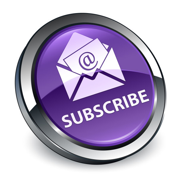 订阅(时事通讯电子邮件图标)3d紫色圆形按钮图片下载