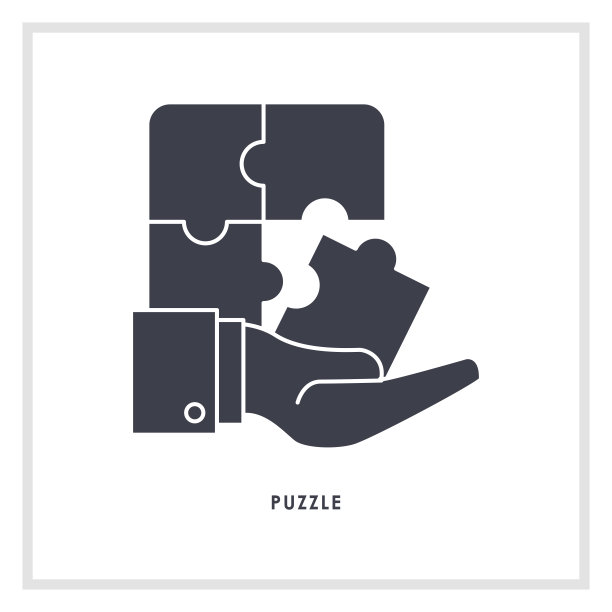 游戏图标。平面向量插图。益智游戏符号符号图片下载