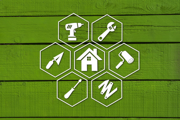 绿色和白色DIY图标图片下载