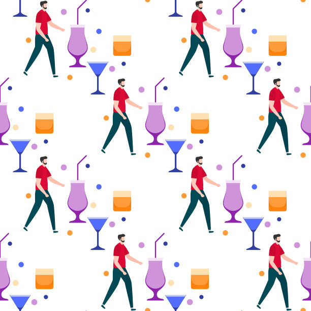 2020年新年，生日派对无缝模式图片下载