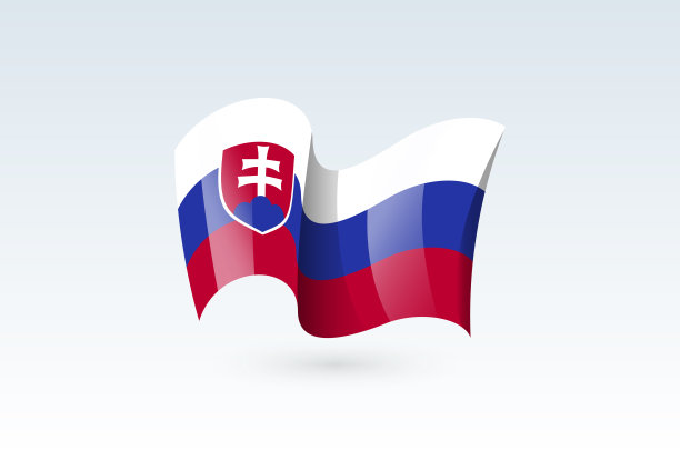 飘扬的旗帜矢量图标，国家的象征，在风矢量插图孤立在白色的背景。图片下载