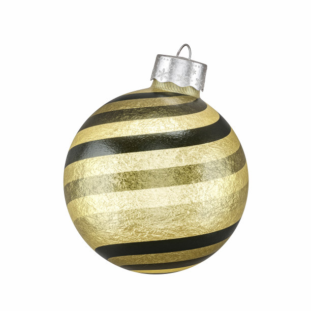 五彩缤纷的圣诞装饰与纹理的金色条纹图片下载