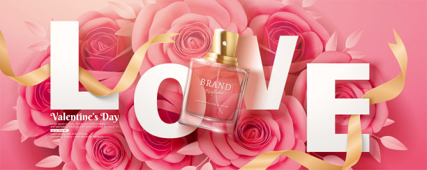 情人节促销香水广告图片下载