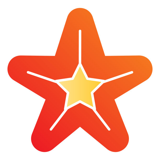 海星平图标。海星颜色图标在时尚的平风格。水上梯度风格设计，为网页和应用设计。Eps 10。图片下载