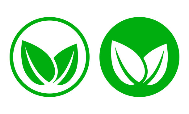 圆形树叶logo图标矢量素材图片下载