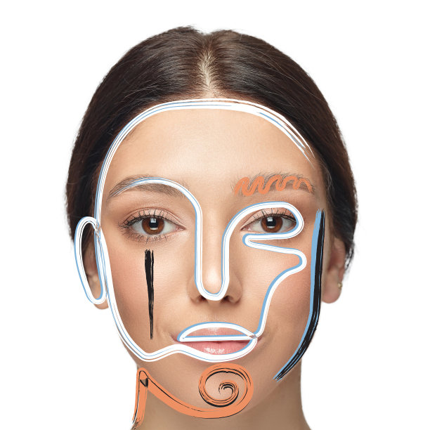 美丽女人肖像面部具有完美的皮肤，艺术理念图片下载