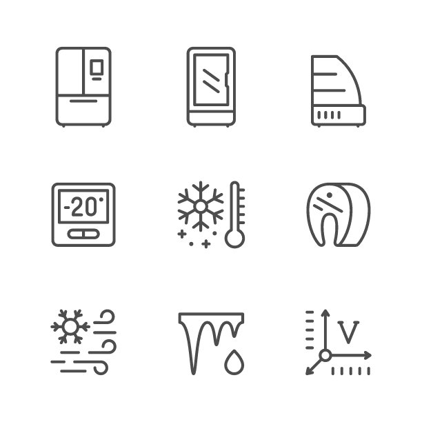 设定冰箱的线条图标图片下载