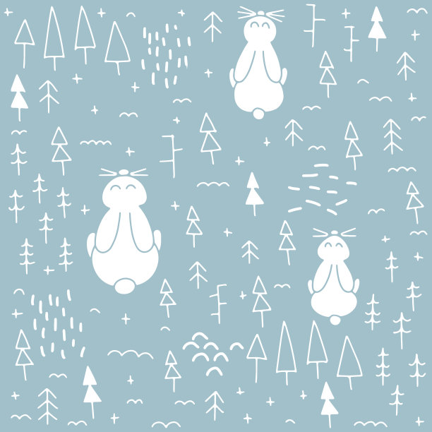 矢量卡通无缝圣诞冬季假日模式图片下载