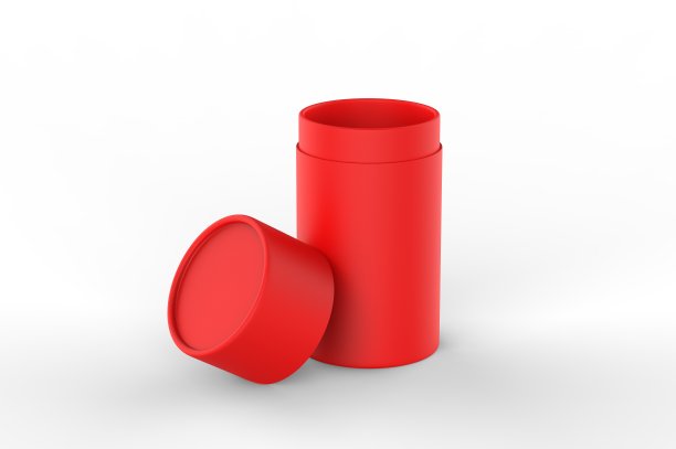 空白牛皮纸上推管品牌。3d渲染插图。图片下载