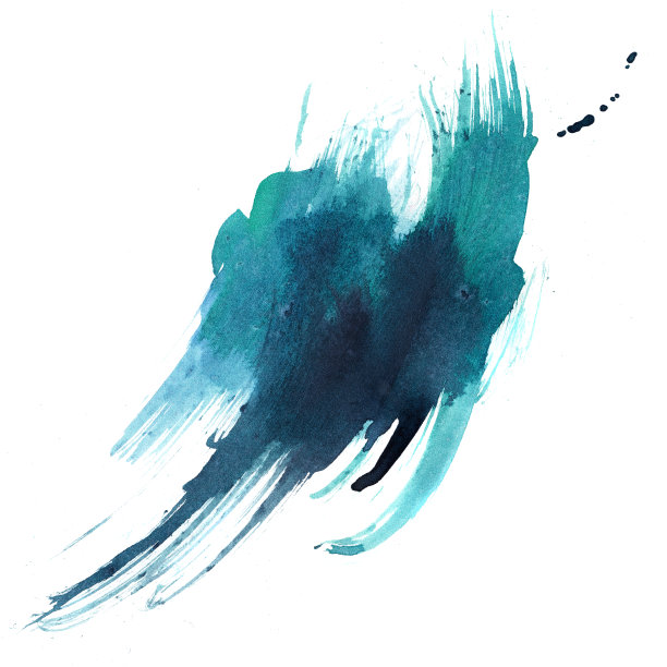 明亮的水彩翡翠染色滴图片下载