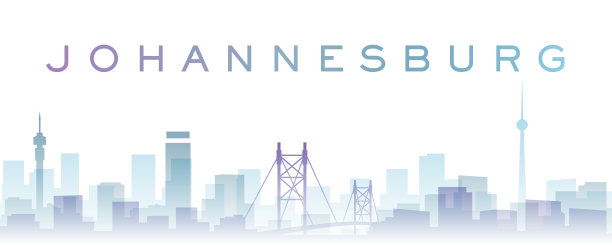 约翰内斯堡透明层渐变地标天际线图片下载