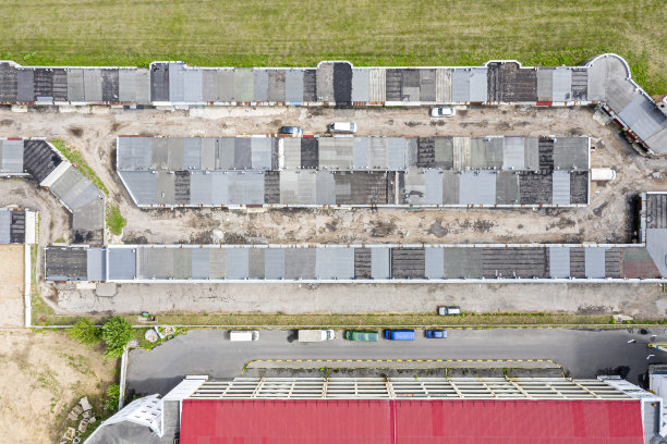 市区的车库综合体。鸟瞰图图片下载