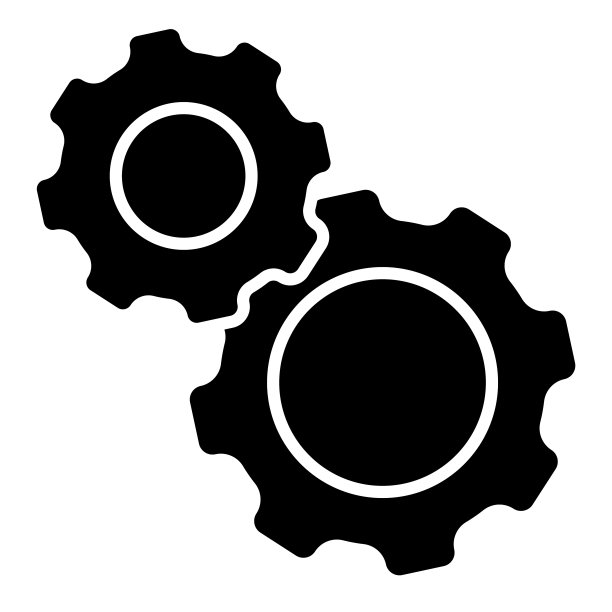 齿轮图标，矢量插图，业务字形图片下载