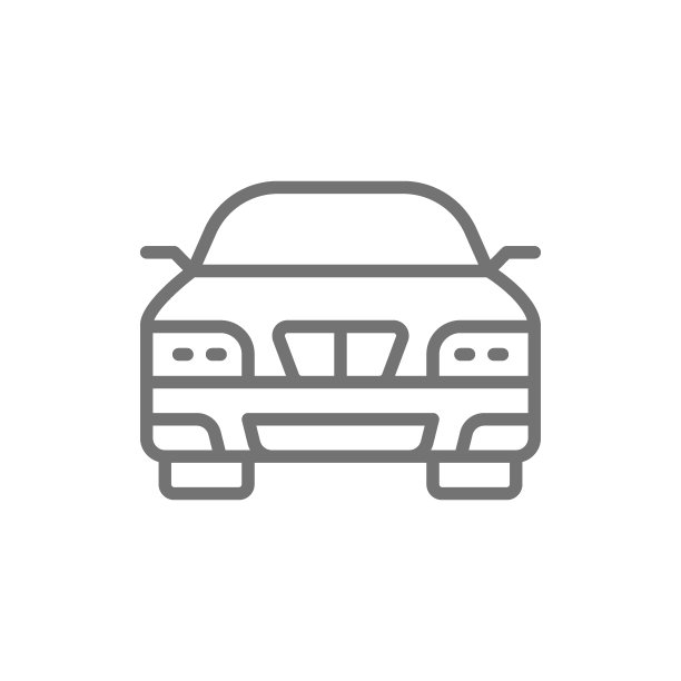 汽车、汽车、运输线路图标。在白色背景上隔离图片下载