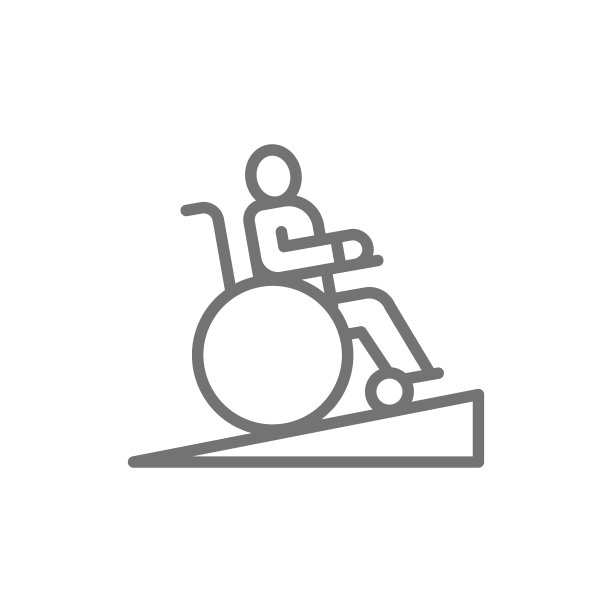坐轮椅的人，轮椅坡道，行动不便的人。图片下载