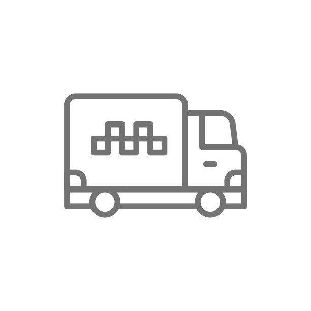 矢量货运出租车，卡车，送货线图标。图片下载