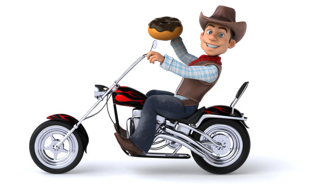 有趣的牛仔- 3D插图图片下载