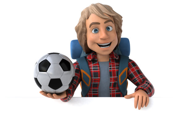 有趣的背包客卡通人物图片下载