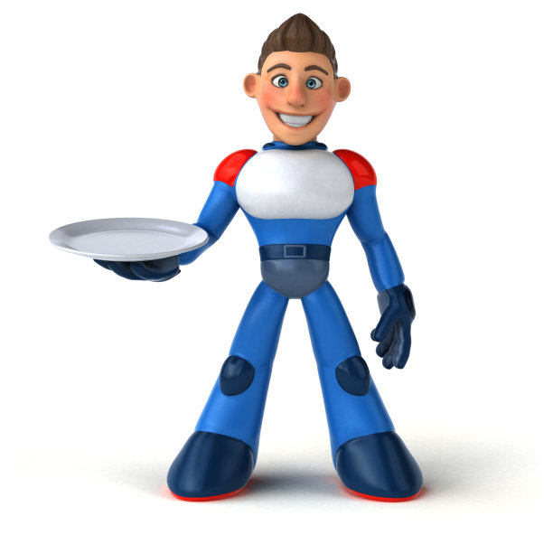 超级现代超级英雄- 3D插图图片下载