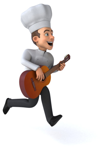 有趣的厨师- 3D插图图片下载