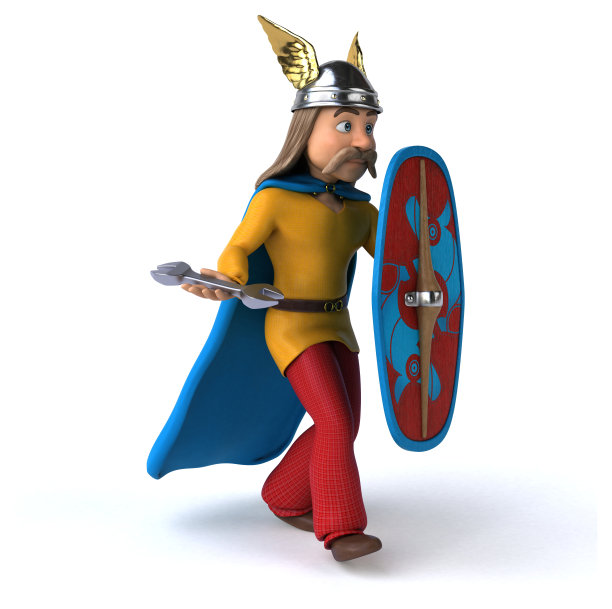 高卢乐趣- 3D插图图片下载