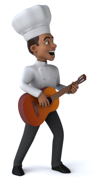 有趣的厨师- 3D插图图片下载