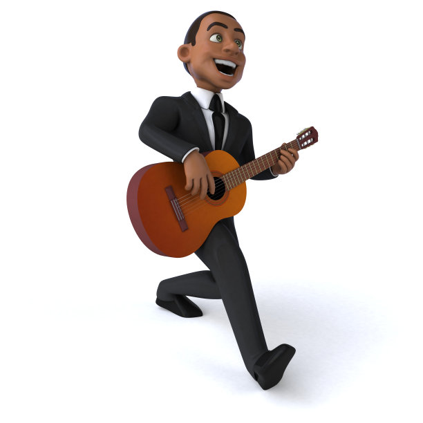 有趣的商人- 3D插图图片下载