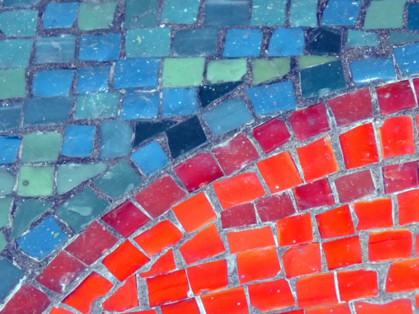 墙上装饰性马赛克的一个细节图片下载