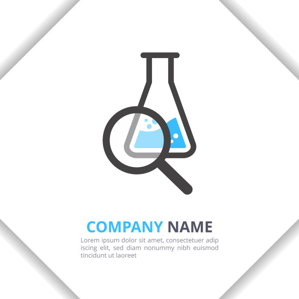研究实验室标志设计图标概念，现代为您的品牌，公司，企业图片下载