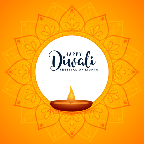 排灯节节日背景设计与迪娅图片下载